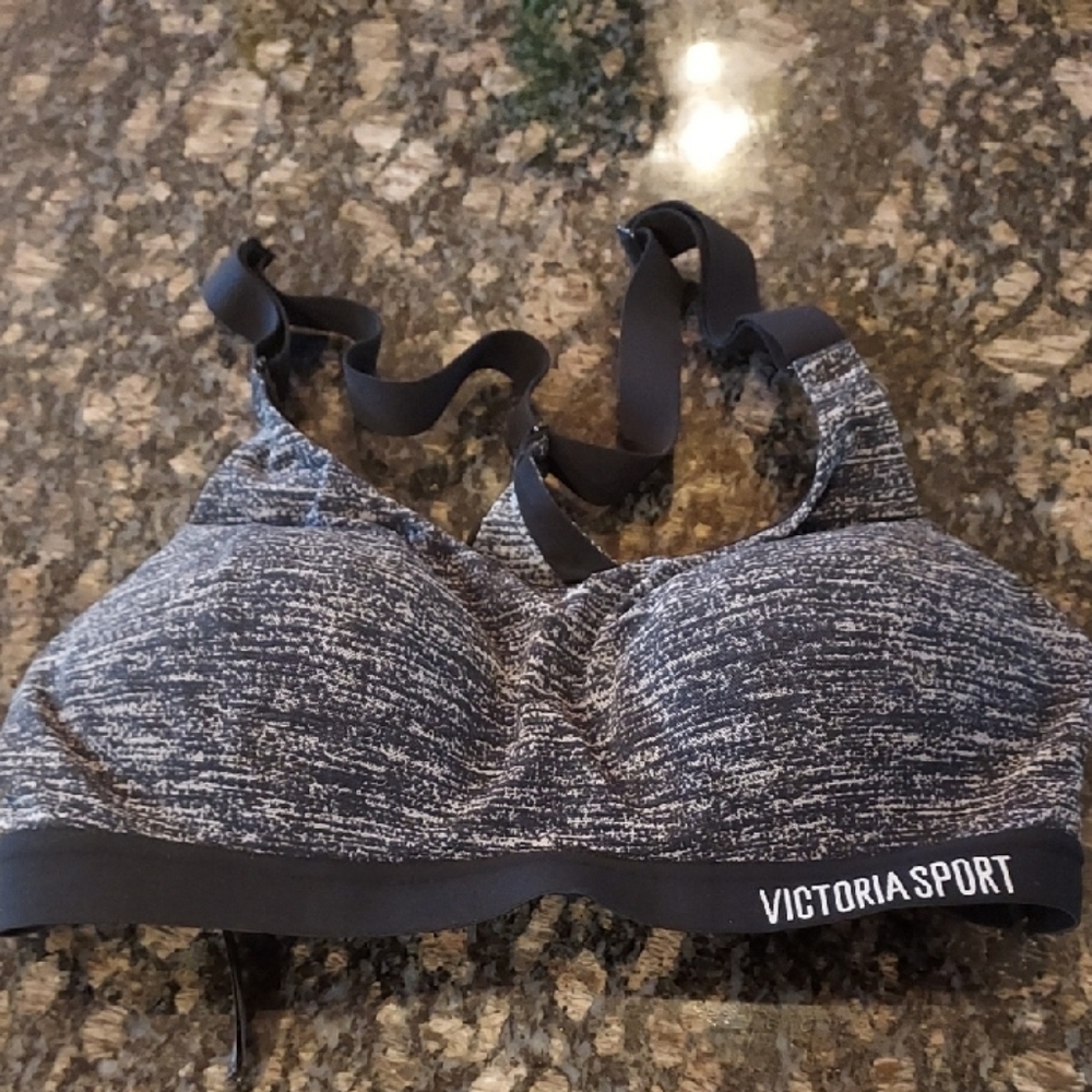 Victoria's Secret Black and Gray Sports Bra